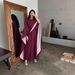 Women's Clothing Robe Satin Dress With Shawl Robe 2 Pieces_ecoleips.com