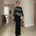 Women's Clothing Hot Diamond Backless Elastic Hip Wrapped See Through Dress_ecoleips.com