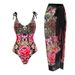 Women's Clothing Fashion Sexy One Piece Swimsuit Split Two Piece Chiffon Skirt Swimsuit Suit_ecoleips.com