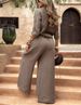 K Fresh And Sweet Women's Long Sleeved Shirt, Wide Leg Pants, Fashionable Casual Suit_ecoleips.com