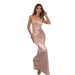 Summer New Sexy Hot Girl Hip Long Skirt European And American Style Suspenders Fine Flash Dress Dress Women's Clothing_ecoleips.com