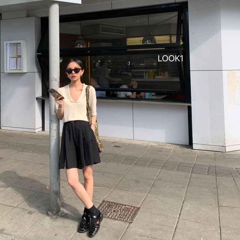 Aria Basics Bermuda Women's Suit 2025 Spring/summer New Style Loose High-waisted Casual Thin Mid-length Straight Wide-leg Shorts_ecoleips.com