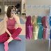 Pink Lychee Red Women's Short Gathered High Elastic Skin-Friendly Yoga Fitness Sports Camisole Tank Top For Outerwear_ecoleips.com