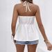 European And American Cross-border 2026 New Elegant Solid Color Halter Neck Lace Trim Tank Slim-fit Women's Top_ecoleips.com