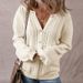 Aria Basics Aria Basics Cross-border European American Autumn And Winter New Solid Color Hollow-out Versatile Single-breasted Knitted_ecoleips.com