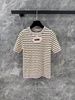 C Brand Women's round Neck Striped Knit Dress Slim Fit Short Sleeve Base Layer Top Stretch Vest Spring New Arrival 2025_ecoleips.com