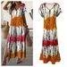 Boho Chic V-Neck Short Sleeve Maxi Dress - Flowy Tie-Dye Print Casual Long Dress For Women, Relaxed Fit_ecoleips.com
