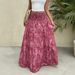 Elegant Floral Print Summer Dress For Women Loose Fitting Mid-Length A-Line Skirt With Fitted Waist Spring/Autumn Regular Size_ecoleips.com