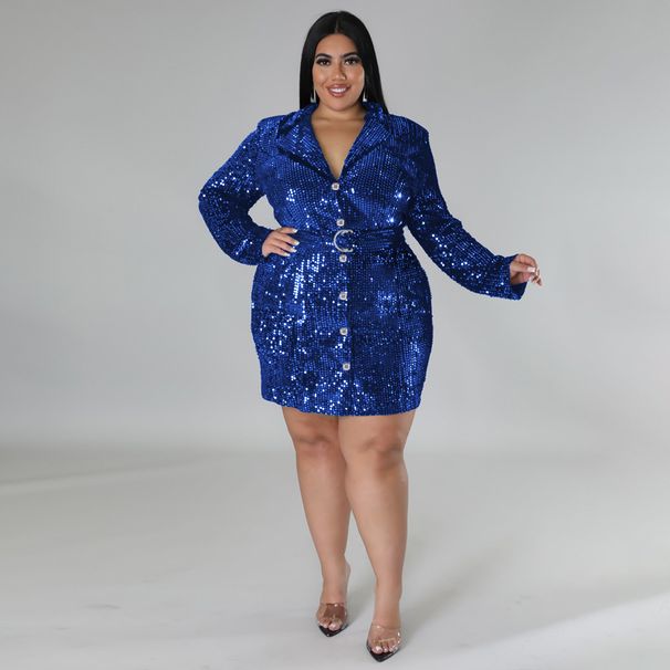 Women's Clothing Plus Size Sequined Suit Jacket For Women Style Sequin Long Sleeve For Formal & Casual For Women_ecoleips.com