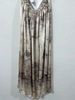 22SS Plant Dyed Backless Waist-Cinching Sexy Long Dress Elegant And Gorgeous_ecoleips.com