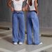 High Waist Straight Leg Jeans For Women - Sweet & Spicy Vintage Denim Pants (Gray/Deep Blue/Light Blue/Black)_ecoleips.com