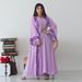 Modest Muslim Maxi Dress – Flowy Chiffon Abaya With Embroidery & Matching Hijab (S-XXL, Lightweight For Gulf Summer & Western Modest Fashion)_ecoleips.com