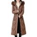 Women's Long Hooded Winter Coat With Detachable Hood, Thickened Polyester Puffer Jacket For Cold Weather, Elegant Commuter Style_ecoleips.com