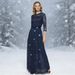 K Evening Dress Fashion Dress Round Neck Lace Long Dress Evening Dress Women's Dress_ecoleips.com