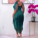 Women's Slim Sexy Evening Dress Fashion Sequin Fringe Bridesmaid Gown For Prom And Other Formal Occasions_ecoleips.com