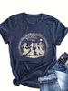 Dancing Witches Moonlit Women's Tee - Witchy Graphic, Casual Boho Top_ecoleips.com