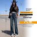 High-waisted Narrow Wide-leg Jeans For Women, Spring 2026 New Fashion, Floor-length, Loose, Slimming, Straight-leg Pants_ecoleips.com