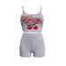 Summer Cross Border Sexy Beauty Suspender Shorts Suit_ecoleips.com