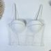 Women's Clothing Sexy Beaded Mesh Bra For Wearing Outside Body Shaping Fishbone Sling_ecoleips.com