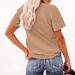 Women's Breathable Cotton Polyester T-Shirt O-Neck Short Sleeve Casual Top for Commuter Ages 16-45 Fits True to Size_ecoleips.com
