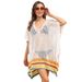 Women's Clothing Loose Beach Clothes Stitching Hollow Large Bikini Blouse_ecoleips.com