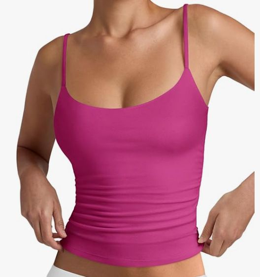 Adjustable Strappy Cami Top – Sexy Sleeveless Basic For Women (9 Colors, Stretchy Fit)_ecoleips.com