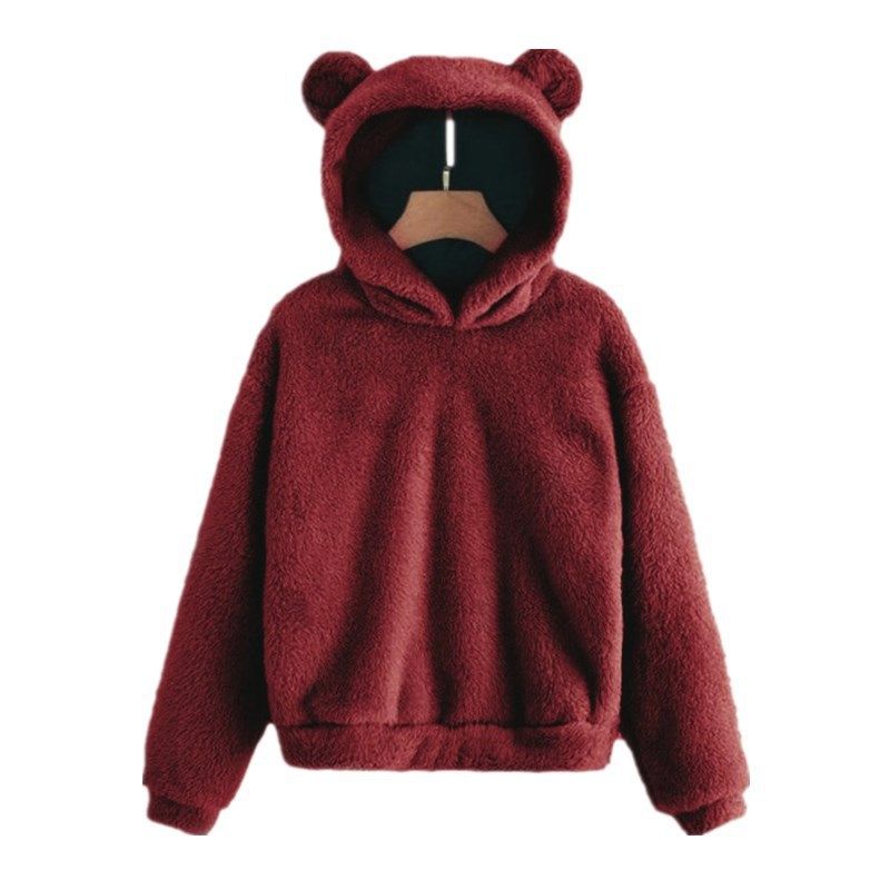 "Rabbit Ear Hoodie – Cozy Winter Sweater For Women (11 Colors) – Soft Fleece Pullover With Bunny Ears (S-5XL)"_ecoleips.com