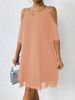 Women's V Neck Puff Sleeve Sequin Dress, Fashion Party Gown, Casual Life & Gathering Wear, Elegant Evening_ecoleips.com