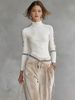 Women's Korean Style Winter Sportswear Set High Neck Zipper Top Wide Leg Pants White S-XXXL_ecoleips.com