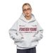 Women's Clothing Oversized Letter Print Hoodie - Soft Cotton Pullover Sweatshirt With Kangaroo Pocket, Casual Loungewear For Women (Ash Grey, M-XXXL)_ecoleips.com