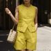 Women's Clothing Summer Sleeveless Vest Suit Women Office Short Suit Vintage Pocket Shorts Holiday 2 Piece Set_ecoleips.com