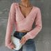 Aria Basics Aria Basics Cross-Border European And American Autumn New Women's Sweater Versatile Beaded Off-Shoulder Slim Fit Long Sleeve_ecoleips.com
