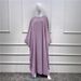 Modest Abaya Dress Large Swing Robe Solid Color Bat Sleeve Plus Size Women's Dress Pink Apricot Fashion England Style Spring/Autumn Summer_ecoleips.com