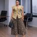 Women's Summer Elegant Solid Color Pleated Irregular Vest Top And Wide Leg Pants Set American Style_ecoleips.com