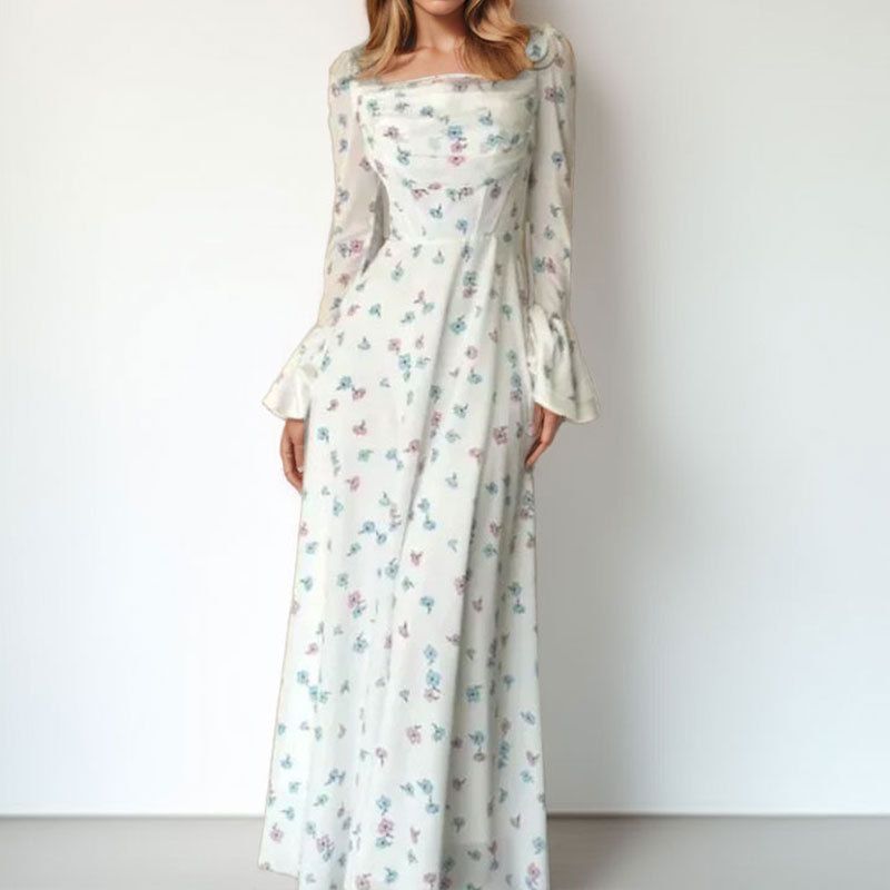 2026 New Spring Women's Clothing, Cross-Border European American Dresses, Fashionable And Elegant Waist-Cinching_ecoleips.com