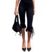 Women's Slimming Capri Shorts European American Style Tight Fit Drawstring Black Pink White Thin for Summer_ecoleips.com