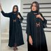 Women's Clothing Middle Eastern Muslim Abaya Fashion Robe Dress Belt Outer Coat_ecoleips.com