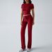Women's Clothing Spring And Summer Temperament Solid Color Round Neck Urban Leisure Fashion Suit_ecoleips.com