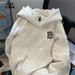 Men's Chinese Style Printed Hooded Sweatshirt Autumn/Winter Thickened Fleece Lined Loose Fit Versatile Outerwear for Couple_ecoleips.com