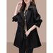 Khaki Trench Mid-length, 2026 Spring New Fashion For Petite Women, British Style Stylish Coat_ecoleips.com