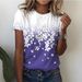 Retro Floral Print Women's T-Shirt Short Sleeve Loose Fit Summer Casual Trendy Printed Clothing for Girls ME15_ecoleips.com