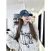 Abstract Pattern Design Sense Gray Sweater Women's Fall And Winter Loose Slouchy Pullover Versatile Round Neck Top Long_ecoleips.com