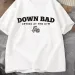 2024 Tortured Poets Tshirt Down Bad Crying At The Gym Graphic T Shirts Women Summer Workout T Shirt Short Sleeve Tees_ecoleips.com