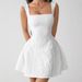 AD481 Fashionable 2025 Summer Girl's Style Fresh Sweet Women's Dress With Straps, Square Neck, And Puffy Skirt_ecoleips.com