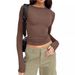 Women's Fashion Casual Long Sleeve Spring Autumn Solid Color Slim Fit Pullover T-Shirt Streetwear Base Shirt Top_ecoleips.com
