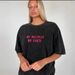 Women's Clothing Fashion All Match Chic Old Washed Black Pure Cotton Short Sleeved T Shirt All Match Lazy Trend_ecoleips.com