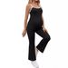 Women's Clothing Belly Lifting White Edge Contrasting Sling Pregnant Women Jumpsuit Tight Hot Girl Yoga Exercise All In One_ecoleips.com
