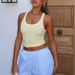 Women's Clothing Summer Sleeveless Knitted Thread Y2K Slim Sexy Hot Girl Suspenders_ecoleips.com