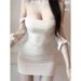Dongdaemun LH678 Women's Off-Shoulder Bodycon Bustier Dress Pure Sexy Style Figure Flattering Tie Waist in Stock (Color)_ecoleips.com