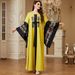 Elegant Long Kaftan Dress for Women with Sequined Embroidered Sleeves Cross Border Jalabiya Style 4366_ecoleips.com